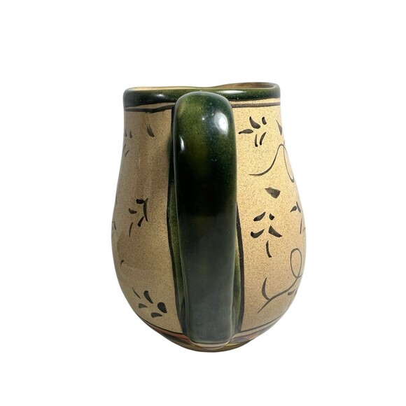 Vintage Hand Painted Water Tea Pitcher Grape Leaves Cluster Motif 6.5” Tall MCM - Picture 9 of 12